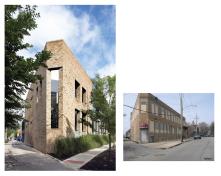 This 1920s mercantile flatiron building used to serve as storage space for a Polish food importer. It was home to pallets upon pallets of boxes, jars, and cans.