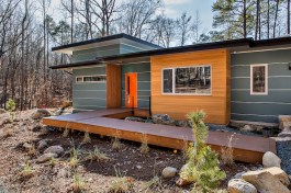 An age-in-place feature, a ramp leads to the front door.