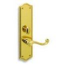 Baldwin's forged-brass mortise lockset with rope motif has 250 percent stronger tensile strength than cast locks, the maker says. The lockset is offered in antique brass, polished chrome, oil-rubbed bronze, and satin nickel.