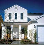 At Front Street, it's hard to distinguish between the residential and business entrances. The 3,308-square-foot Plan 2 puts the business entry out back.