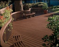 Polyethylene-wood decking by Trex