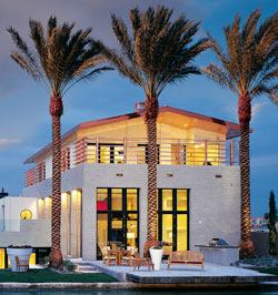 Clean lines and open spaces afforded by the loft concept enable long sightlines and access through the main level and out to the vast courtyard.