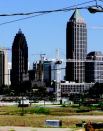 GRAND VISTA: Positioned just opposite midtown Atlanta, the Atlantic Station brownfield development (partially visible in foreground) has drawn national attention. Careful management of polluted areas makes the site suitable for both commercial and residential living.