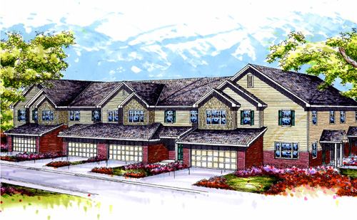 TOO CLOSE FOR COMFORT: The Rottlund Co. claimed in a copyright infringement lawsuit that Chicago-based Town and Country Homes copied this design for a townhome product.