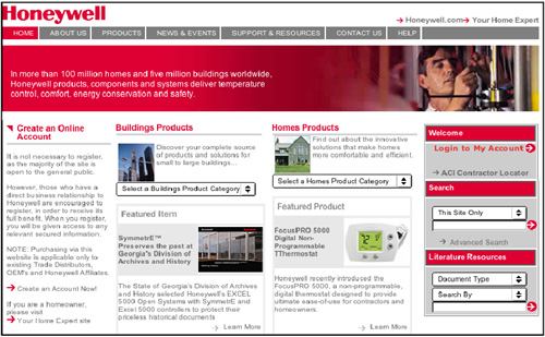 SNGLE SOURCE: Honeywell's new Builder Program is backed up by a revamped Web site at www.customer.honeywell.com, which will be a clearinghouse for the full line of Honeywell's residential products.