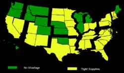 DRY SUPPLY: At least 35 states have reported cement shortages. The cement industry notes that demand for cement has increased 8 percent over last year.