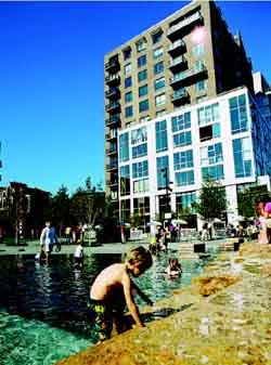 BANDING TOGETHER: Residents of Portland, Ore.'s redeveloped Pearl District named their neighborhood Hoyt Yards, a reference to the area's railroad legacy.