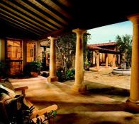 LIVING ALFRESCO: The 2005 home of the year is an extrovert. Multiple outdoor courts and covered loggias in Plan One of the Baywood Collection at Santaluz serve as “connective tissue” as well as primary living spaces.