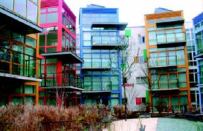 ROOFTOP GREENERY: Green roofs are widely used in Malmö and at Germany's Freiburg-Vauban redevelopment project (left). The roofs improve insulation, reduce noise and heat, and clean pollutants from the air.