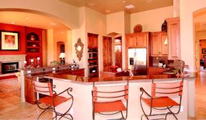 DISTINCTIVE DESIGN: Arched doorways and wall niches throughout the house are among the design details that keep A.F. Sterling's customer satisfaction high.