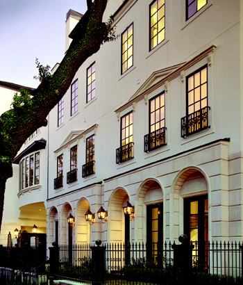 HIGH STYLE: Coveted London addresses such as Eaton Square inspired the wrought-iron fence posts, deep-arched windows, and ornamental pediments of Cheyne Walk.