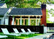 The pavilion links the existing house to the formerly awkwardly located pool.