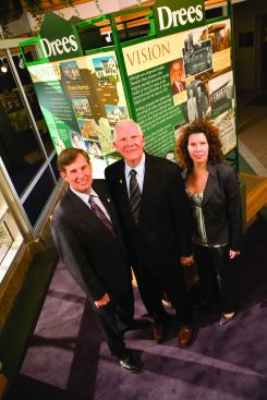 Left to right: David Drees, president and CEO; Ralph Drees, founder and chairman; and Barbara Drees-Jones, vice president of marketing