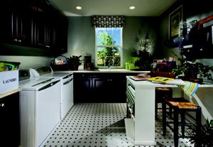 HOT WASH: Expanded utility zones with extra storage, counter space, and hobby tables  are in demand.