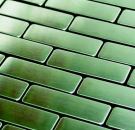 STEEL THIS TILE: Ideal for contemporary houses, this line of stainless steel mosaics is sure to jazz up any kitchen or bathroom.  Available in eight patterns -- including subway, hexagon, and diamond -- the line consists of 100 percent steel tiles, allowing you to match backsplashes with stainless appliances.  The tiles are arranged on a mesh backing measuring 12 inches by 12 inches.  Allstone Imports. 800-983-6188. www.kreana.com