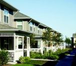 VICTORIAN ON A BUDGET: Architectural inspiration for the two-story fa&ccedil;ades at Victoria Green in Hercules, Calif., came from residences at The Presidio, the former army post that is now designated as a historic landmark district in the city of San Francisco. Board and batten soffits and quarter round trim take the balconies a few steps up from vanilla.