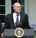 Treasury Secretary Henry Paulson (shown here in 2006) said on Sunday that the federal government would place Fannie Mae and Freddie Mac into conservatorship.