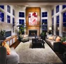 SIMPLY DRAMATIC: Eliminating drapery from the windows in this family room increases the impact—and saves money.