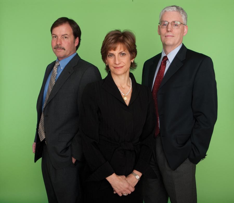 Left to right: John Buckley III, COO; Helen E. Dragas, president and CEO; Robert C. Makin, CFO.