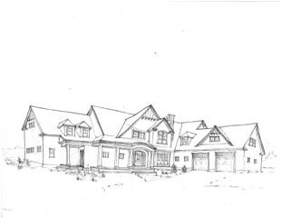 The architect's sketch of the Green Life Smart Life home.