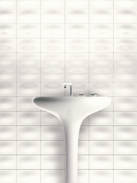 Known for highly stylized bath ceramics and faucets, VitrA also produces tile with a restrained hipness. The Istanbul series by designer Ross Lovegrove has been expanded to include Istanbul and Mod in a subdued white color. Both tile patterns are available in concave and convex styles. www.usa.vitra.com.tr