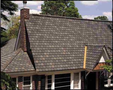 Asphalt shingles, such as these from CertainTeed, dominate new home construction and even the reroofing market because they are economical, easy to install, and last about 20 years. 
