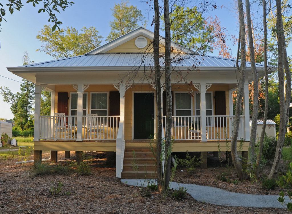 The Bay St. Louis, Miss., house was built to LEED-Platinum standards with 95% volunteer labor and will serve as a model for other high-performance Habitat homes.