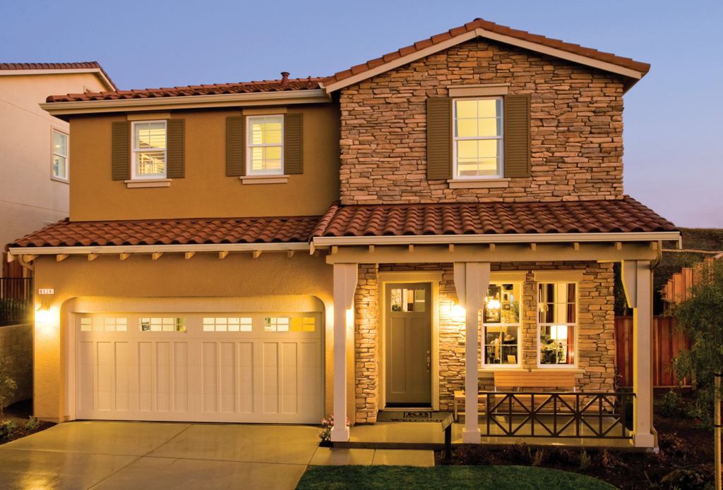 Dwellings in KB Home’s North Haven community near San Jose, Calif., are GreenPoint Rated at no extra cost to buyers and include features such as recycled-content driveways and foundations, high-performance HVAC systems, and low-VOC paints and finishes.