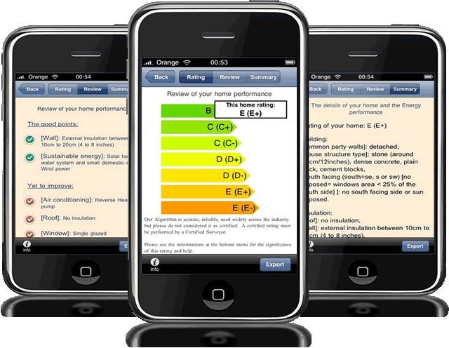 Qreative Medias' Home Energy Performance app for iPhone and iPad.