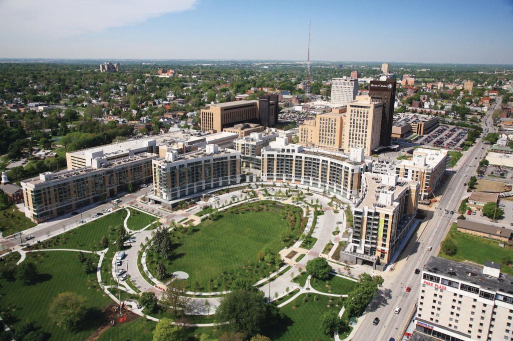Urban Living: Midtown Crossing, a mixed-use complex with 297 for-sale condos, was built following Omaha??s latest environmental guidelines.