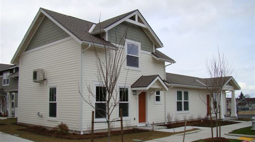 Attached housing in Salishan 7, the 10,000th residential project to achieve LEED certification.