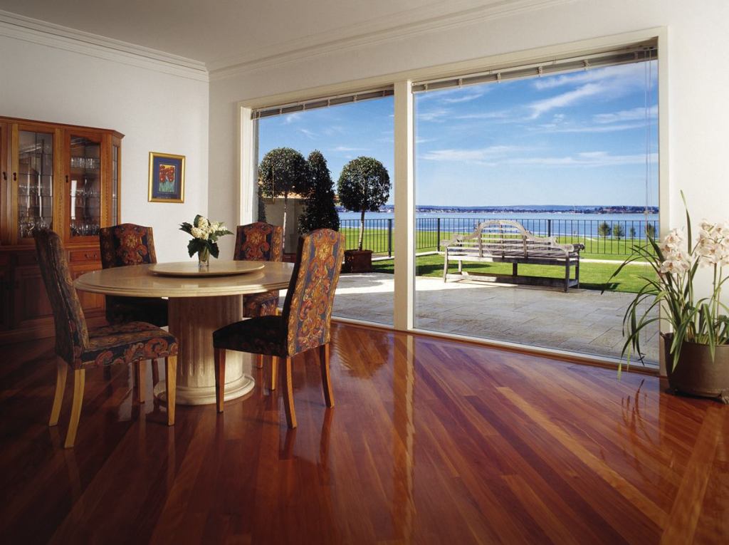 Solamatrix. Made from thin layers of polyester, Sun-Gard solar-control film saves energy by blocking 67% to 78% of solar heat, says the manufacturer. The film also holds broken glass in place, improving safety, and prevents flooring, furniture, and artwork from fading, says the maker. Available in a range of shades and styles, the film comes with a scratch-resistant coating. 727.327.2544. www.solamatrix.com.