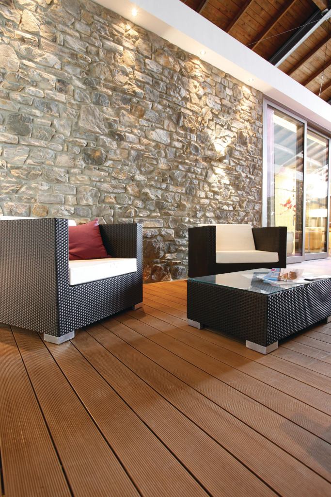 Seeing Is Believing Resysta, which contains no wood and is waterproof, is being used for decking, walls, and façades.
