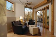 Private Parts A strategically placed folding door system opens this urban home to views and light.