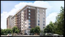 NEAR ENOUGH. A rendering of RiverView, a 302-unit apartment complex that's across the river from downtown Austin. The city's outskirts are where a lot of residential development is occurring.