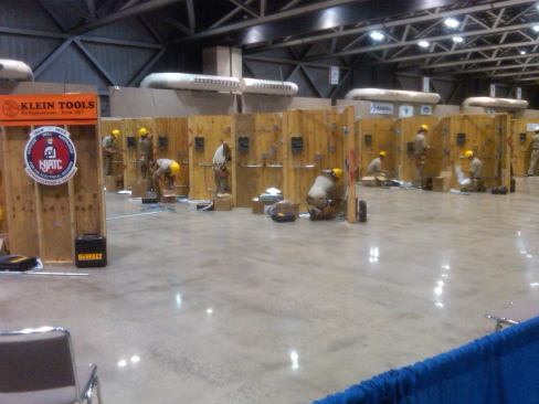 Training For The Future. Contestants ply their construction expertise at SkillsUSA's national championship in Kansas City, which last week drew more than 15,000 attendees.