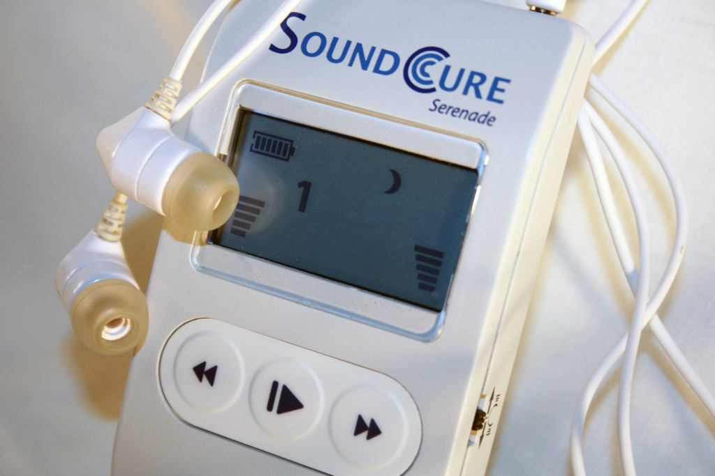 Easier Listening. SoundCure's Serenade therapy system customizes sound to a patient's unique tinnitus.