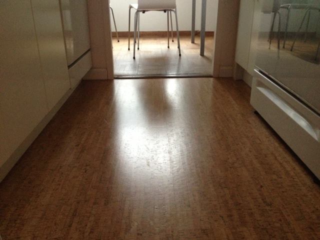 The cork floor in my remodeled kitchen. 