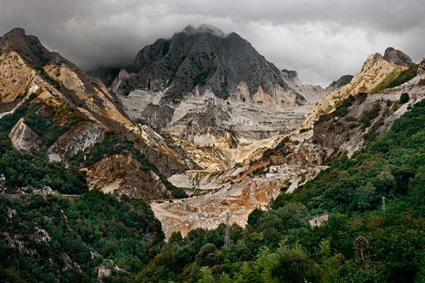 Edward Burtynsky, "Carrara Marble Quarries #20, Carrara, Italy, 1993." Chromogenic color print.