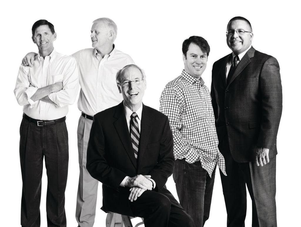 From l to r: Steven Mungo and Stewart Mungo, co-owners, The Mungo Cos.; Patrick Neal, owner and CEO, Neal Communities; Chris Renner, owner, Pinnacle Mountain Homes; and Dan Reeves, president, Landmark Fine Homes