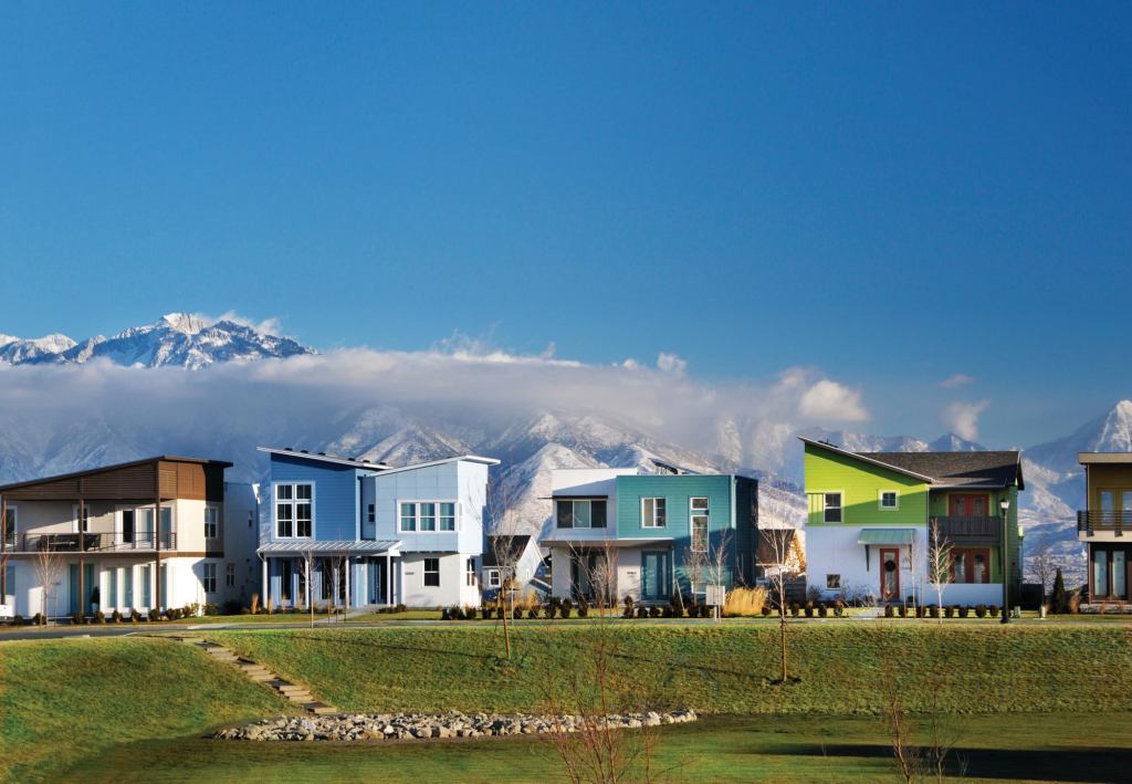 New Frontiers Solaris is part of a walkable, mixed-use community in South Jordan, Utah.