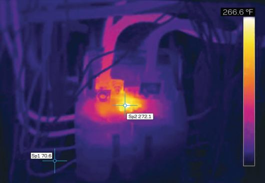Short Circuit A new condo's electrical panel has a faulty breaker/bus connection.