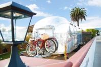 One of the Airstreams restored by Hofmann Architecture for Santa Barbara Auto Camp, a new, all-Airstream hotel in Santa Barbara, Calif.