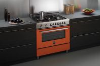 Arancio brings a pop of color to the kitchen.
