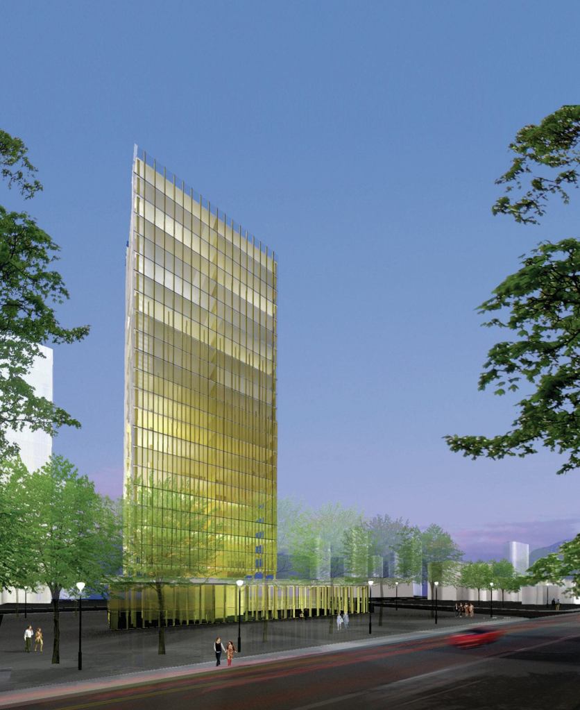 Reaching New Heights In Vancouver, two sites are under consideration for a 20-story tower made with mass timber.