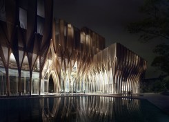 Sleuk+Rith+Institute+-+Entrance+(night)