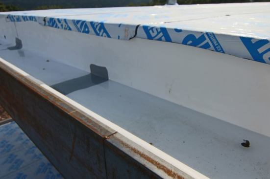 TPO inside the integral gutters.