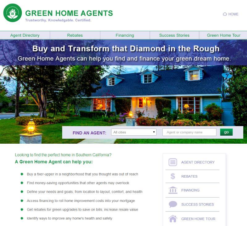 GreenHomeAgents.com connects home buyers across Southern California with real estate agents trained to help them understand green home features. (PRNewsFoto/The Energy Network)