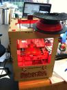 This desktop printer "prints"—or fabricates—by building layers of melted plastic cord