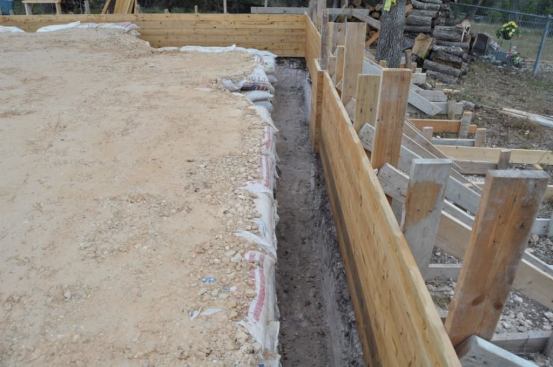 Slab on grade Concrete foundation.